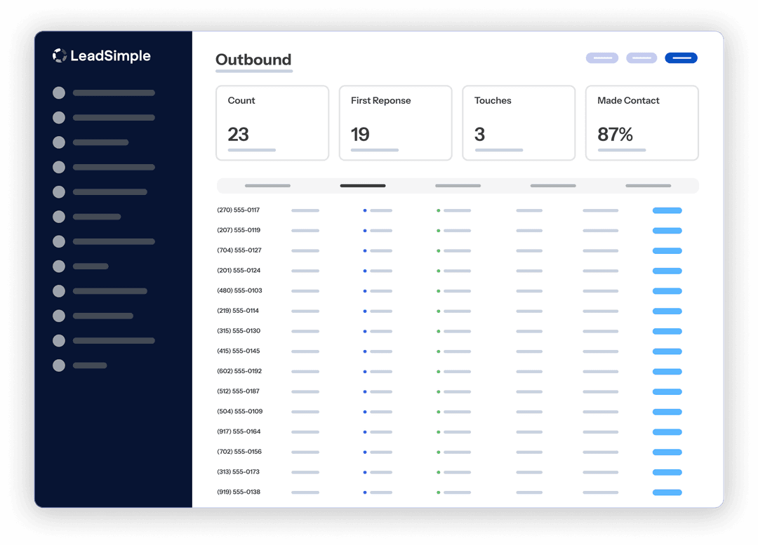 LeadSimple CRM pipeline view