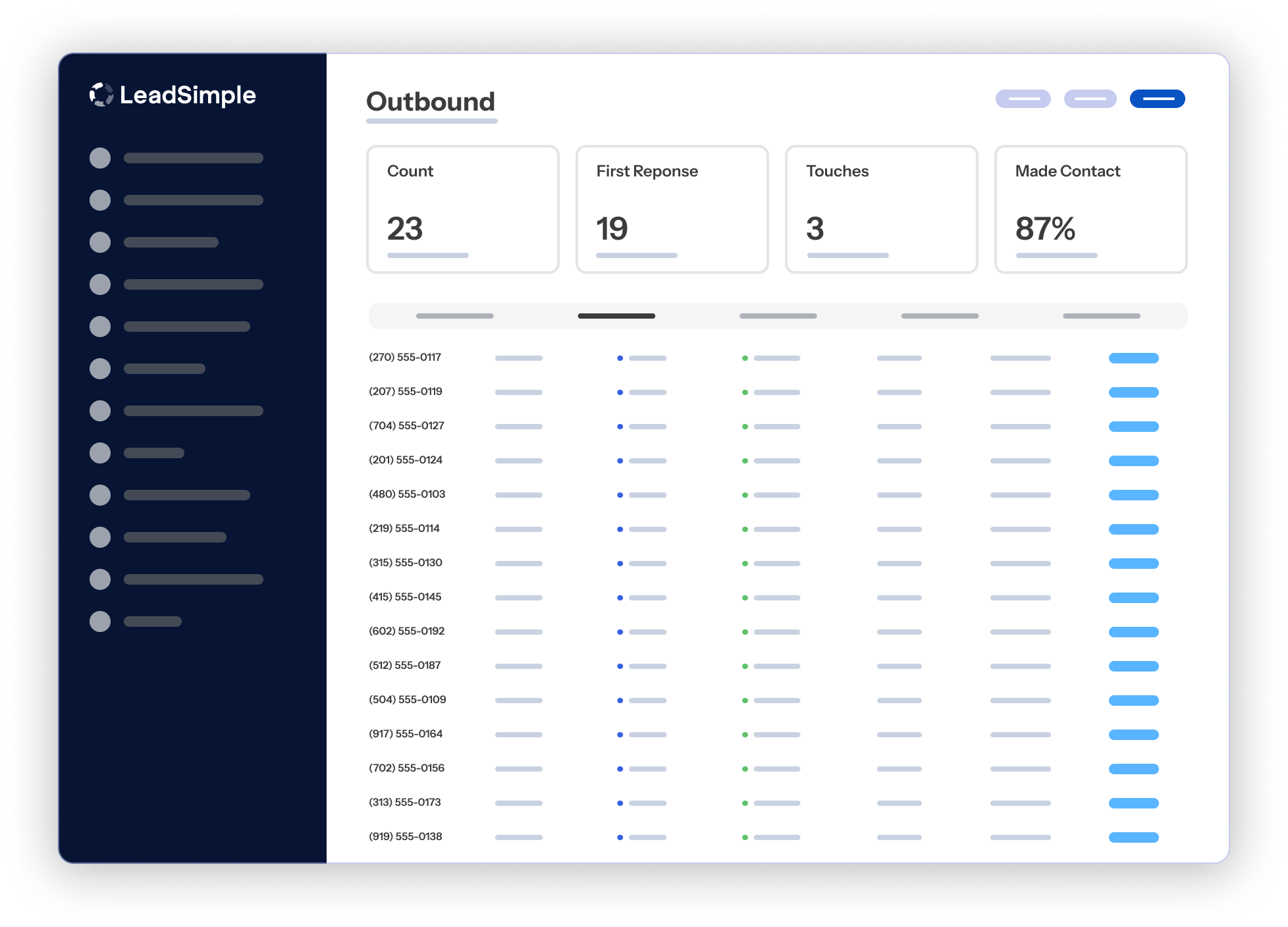 LeadSimple CRM pipeline view